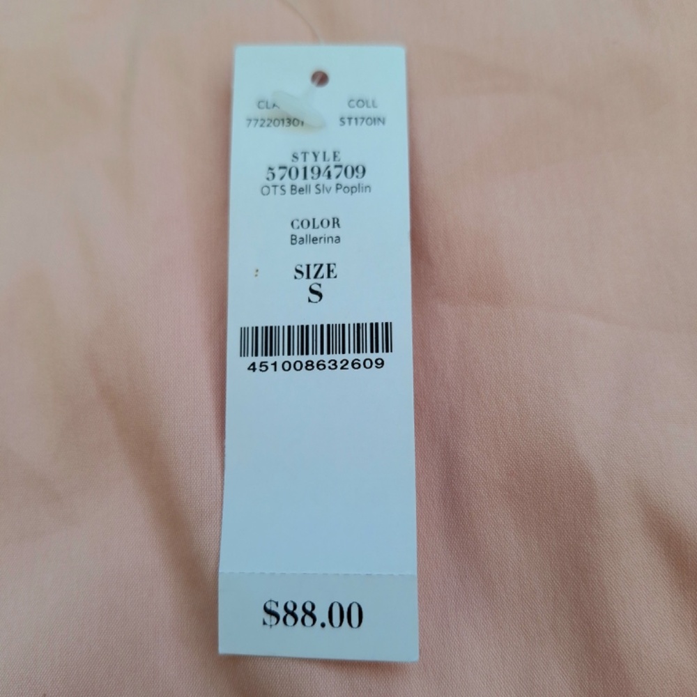 NWT- White House Black Market Ballerina Blouse – Size Small – Light Pink - Picture 5 of 5